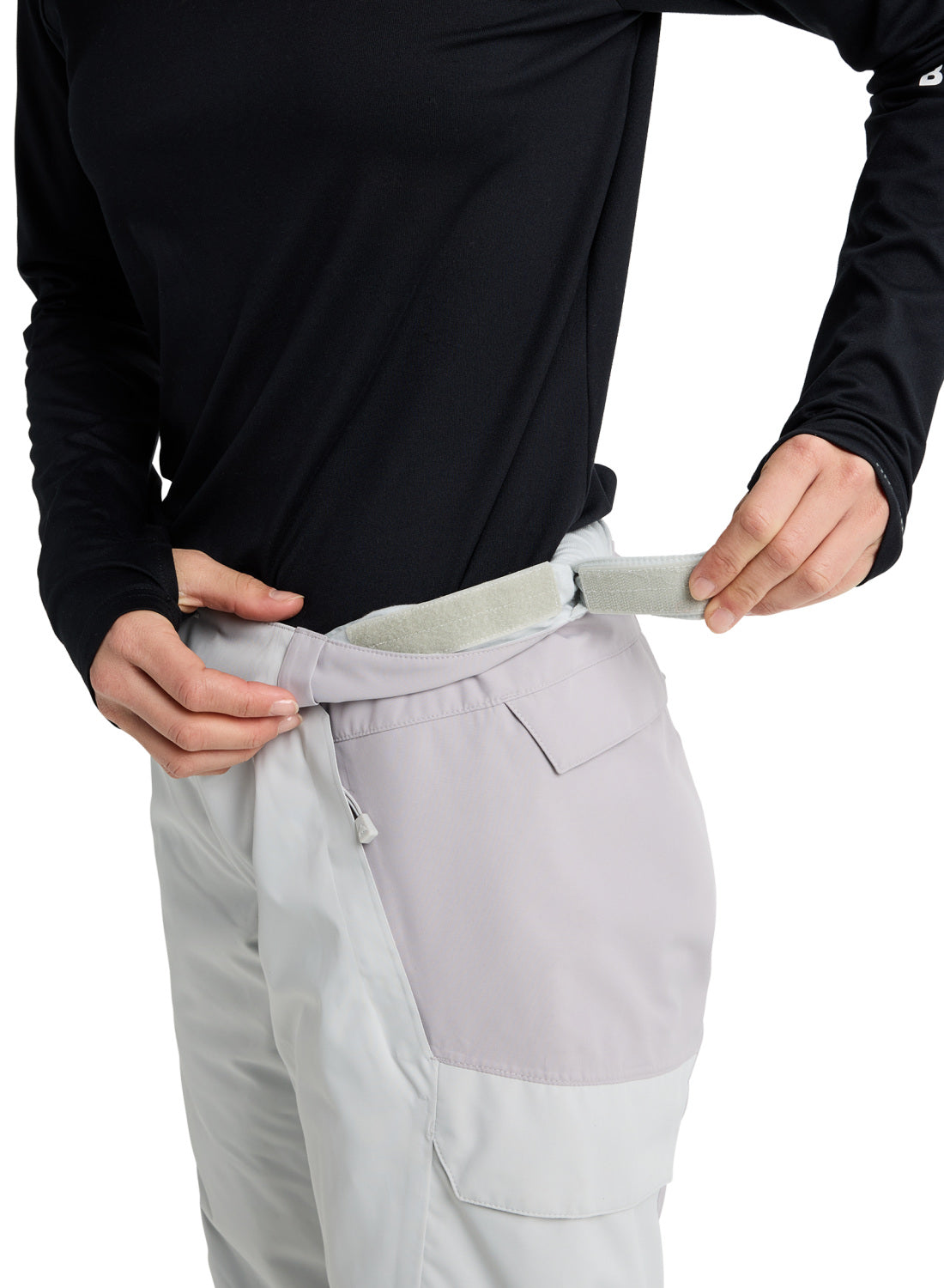 Women's Burton Reserve 2L Insulated Pants - Gray Cloud / Washed Lavender - Burton Pants Outerwear - alternate view 5