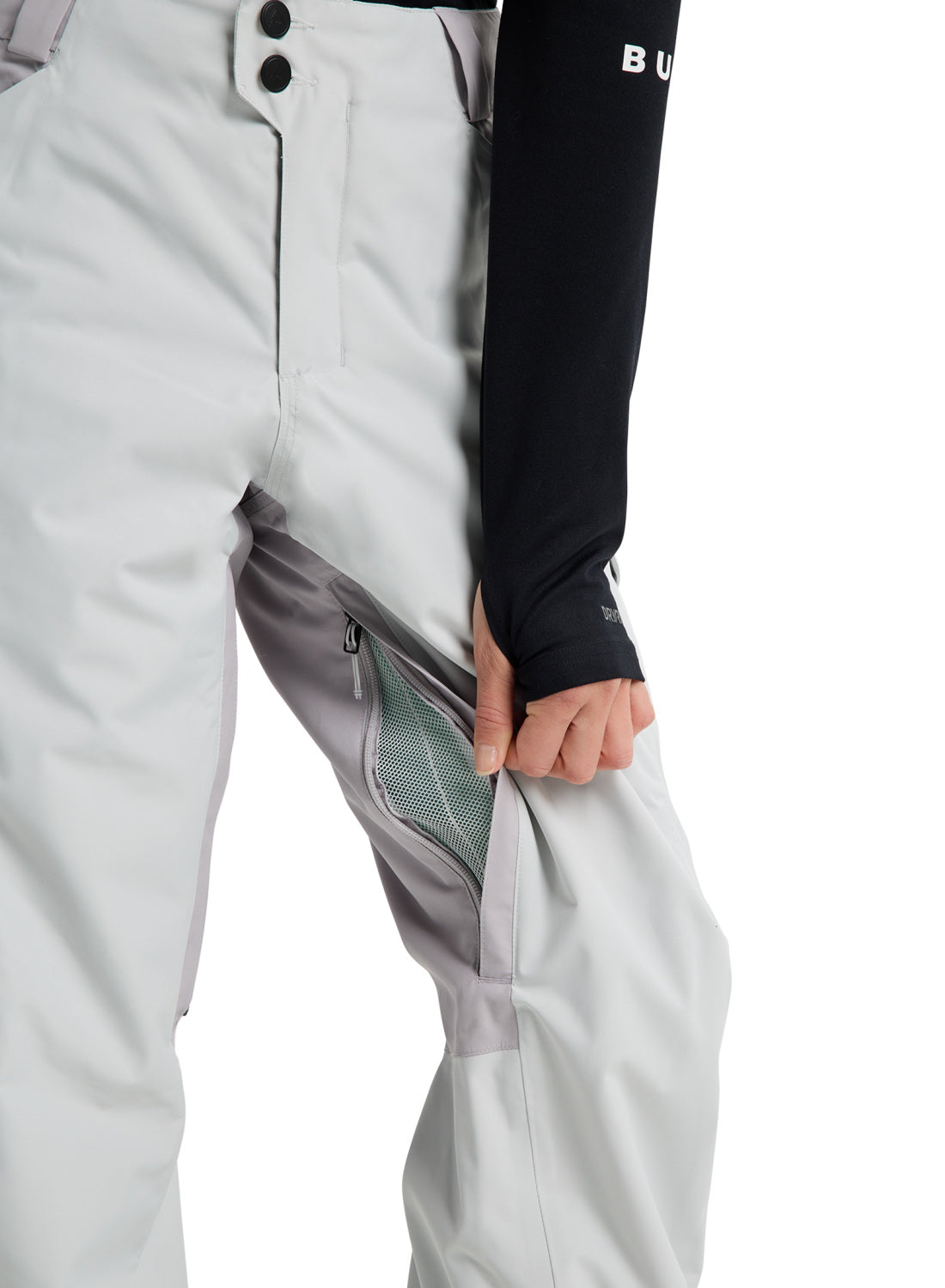 Women's Burton Reserve 2L Insulated Pants - Gray Cloud / Washed Lavender - Burton Pants Outerwear - alternate view 7