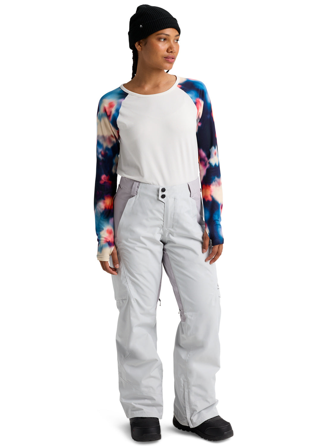 Women's Burton Reserve 2L Pants - Gray Cloud / Washed Lavender - Burton Pants Outerwear - alternate view 2
