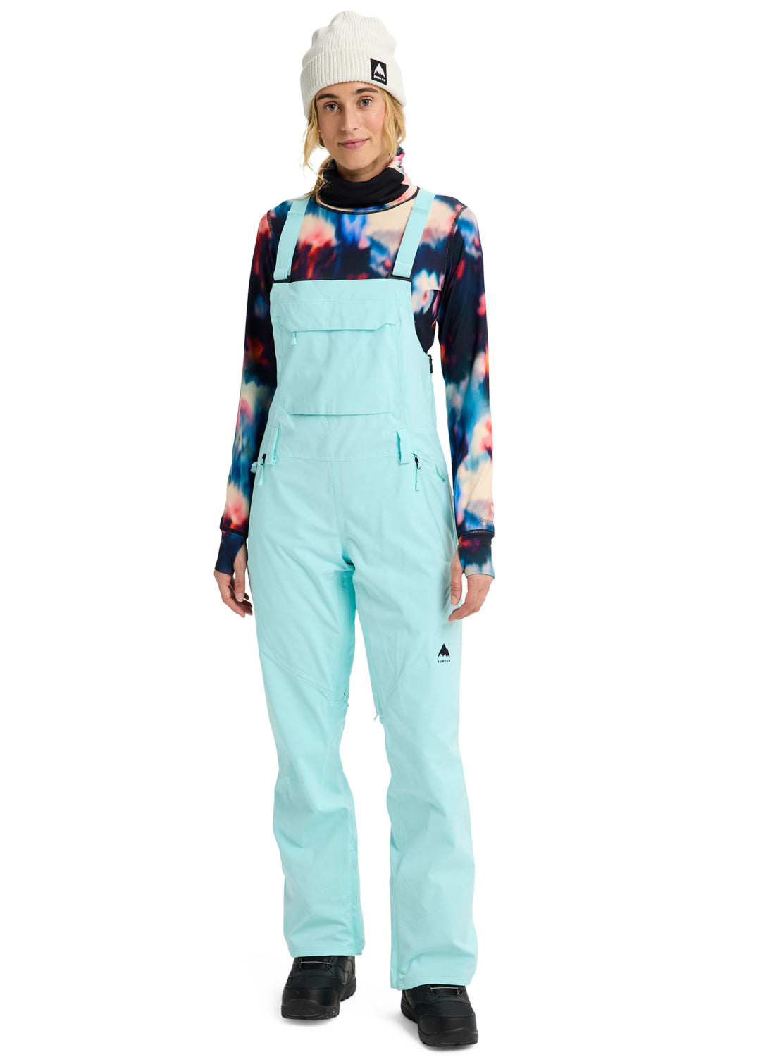 Women's Burton Reserve 2L Stretch Bib Pants - Light Teal - Burton Bibs Outerwear - alternate view 3