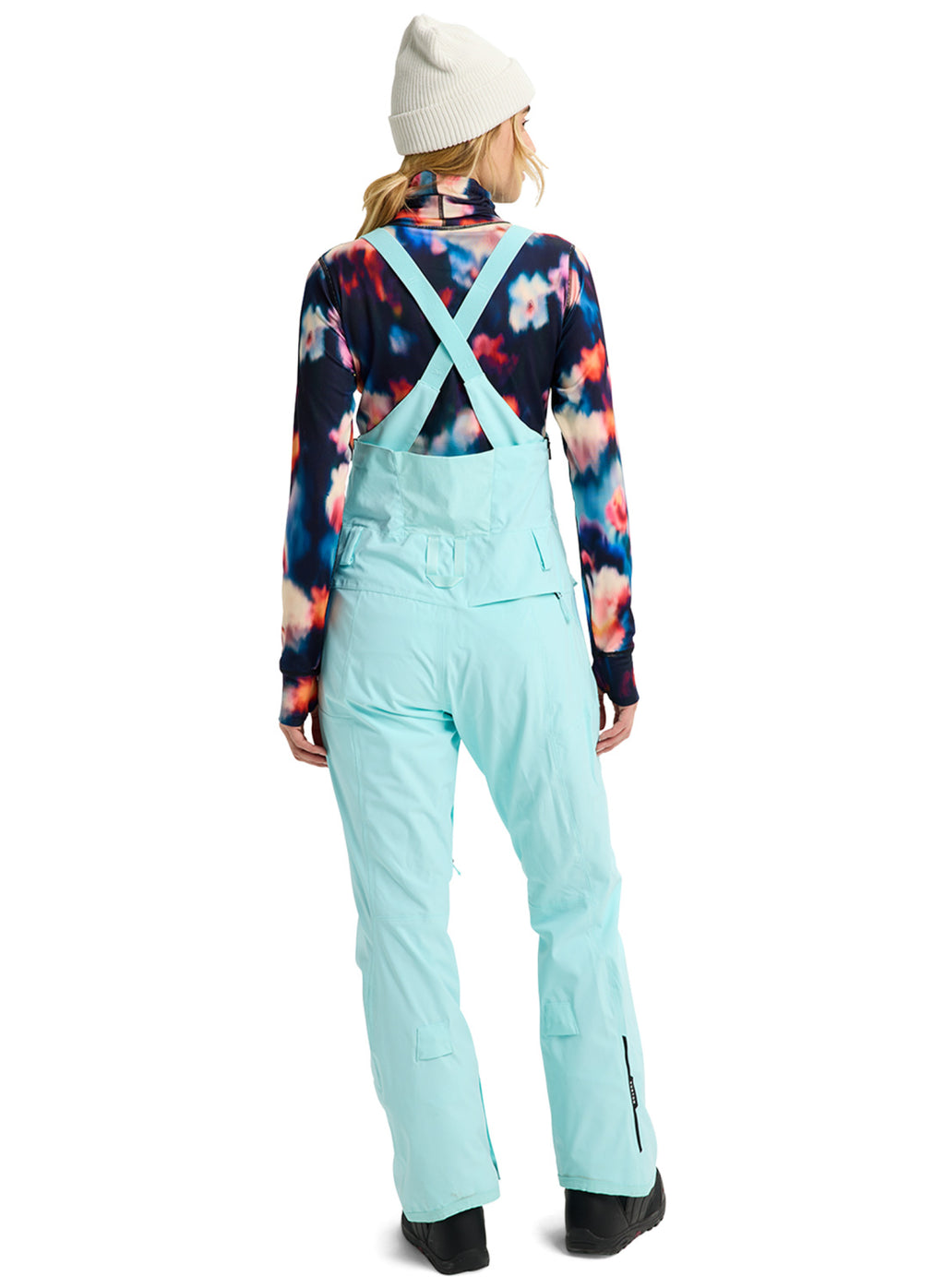 Women's Burton Reserve 2L Stretch Bib Pants - Light Teal - Burton Bibs Outerwear - alternate view 4