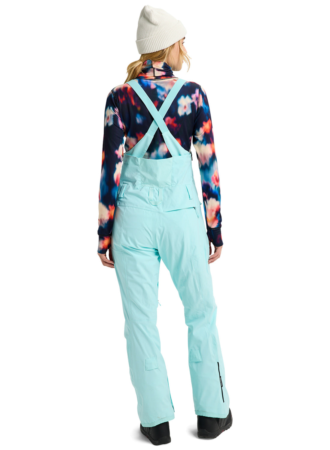 Women's Burton Reserve 2L Stretch Bib Pants - Light Teal - Burton Bibs Outerwear - alternate view 4