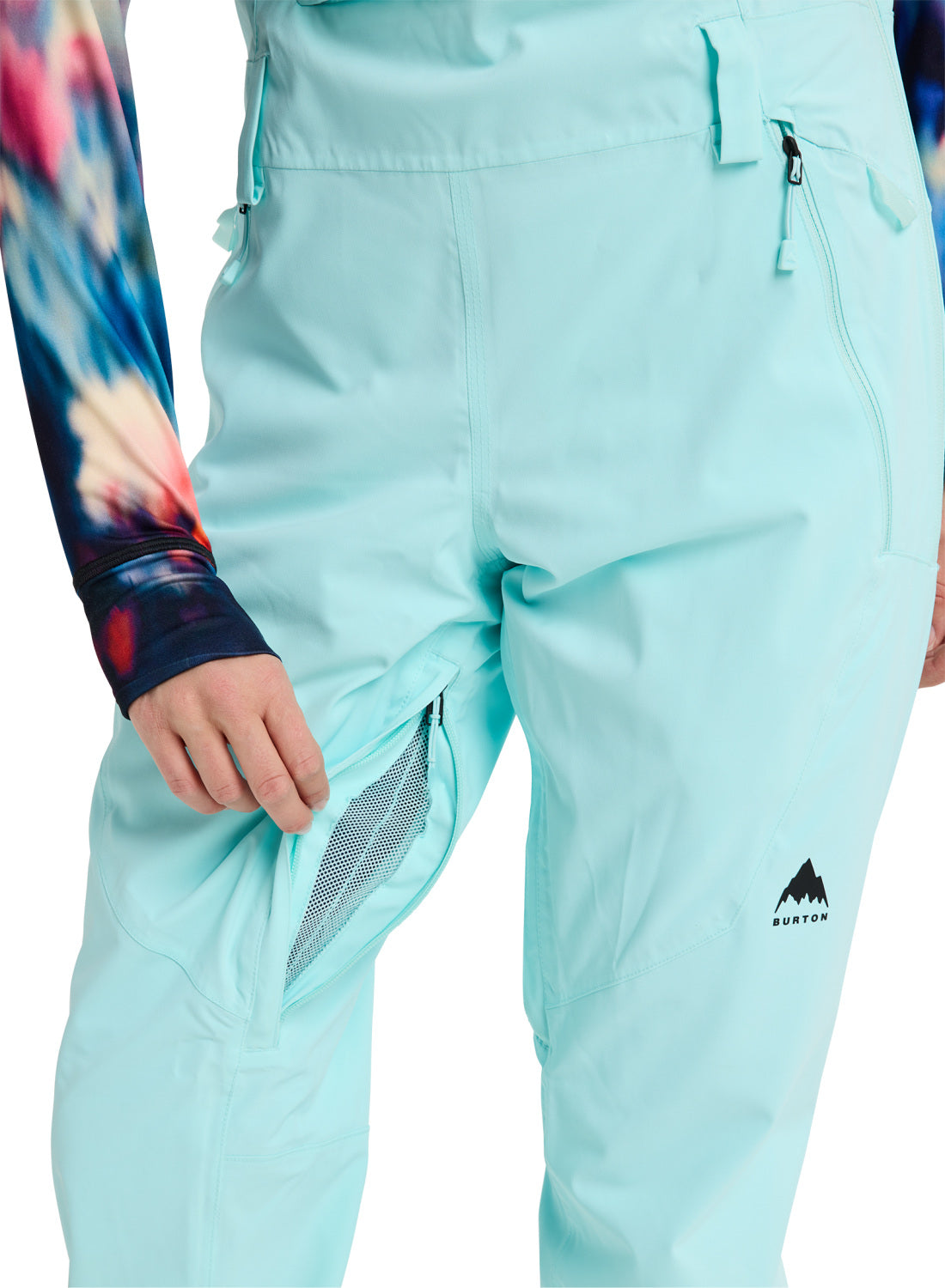 Women's Burton Reserve 2L Stretch Bib Pants - Light Teal - Burton Bibs Outerwear - alternate view 8