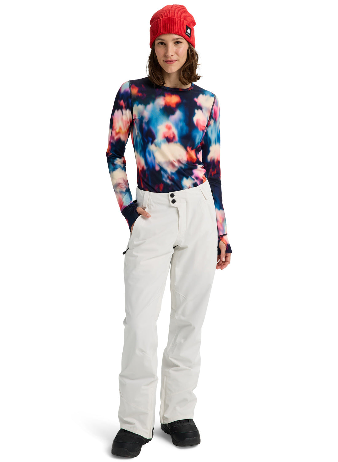 Women's Burton Reserve 2L Stretch Pants - Stout White - Burton Pants Outerwear - alternate view 2