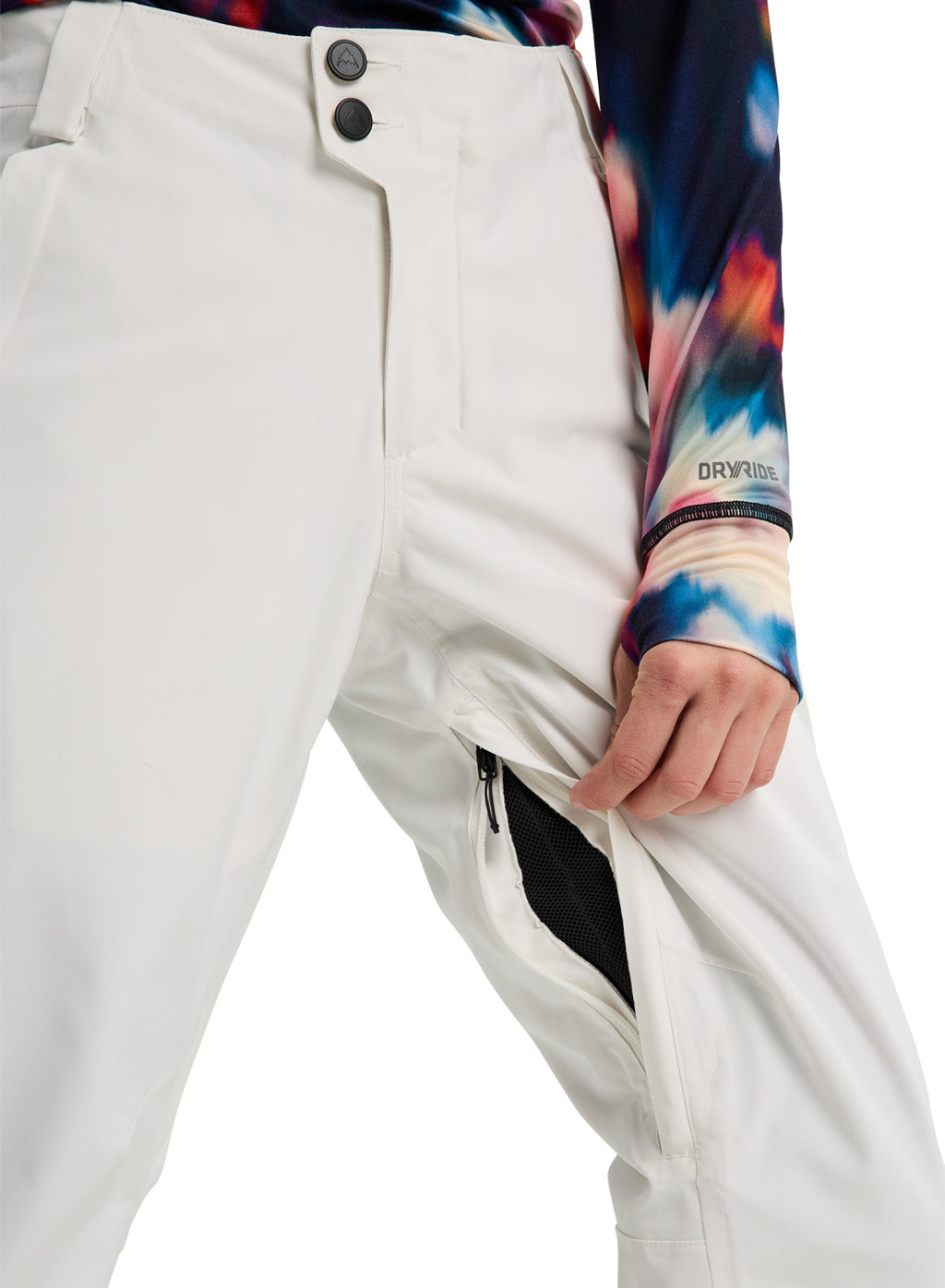 Women's Burton Reserve 2L Stretch Pants - Stout White - Burton Pants Outerwear - alternate view 7