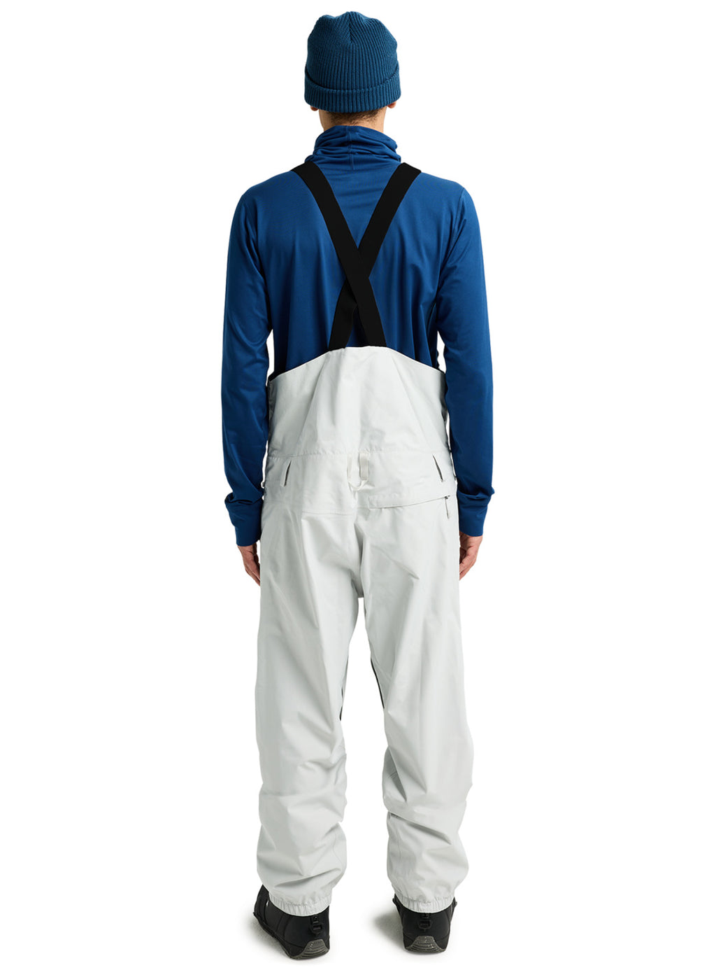 Men's Burton Reserve 2L Relaxed Bib Pants - Gray Cloud - Burton Bibs Outerwear - alternate view 4
