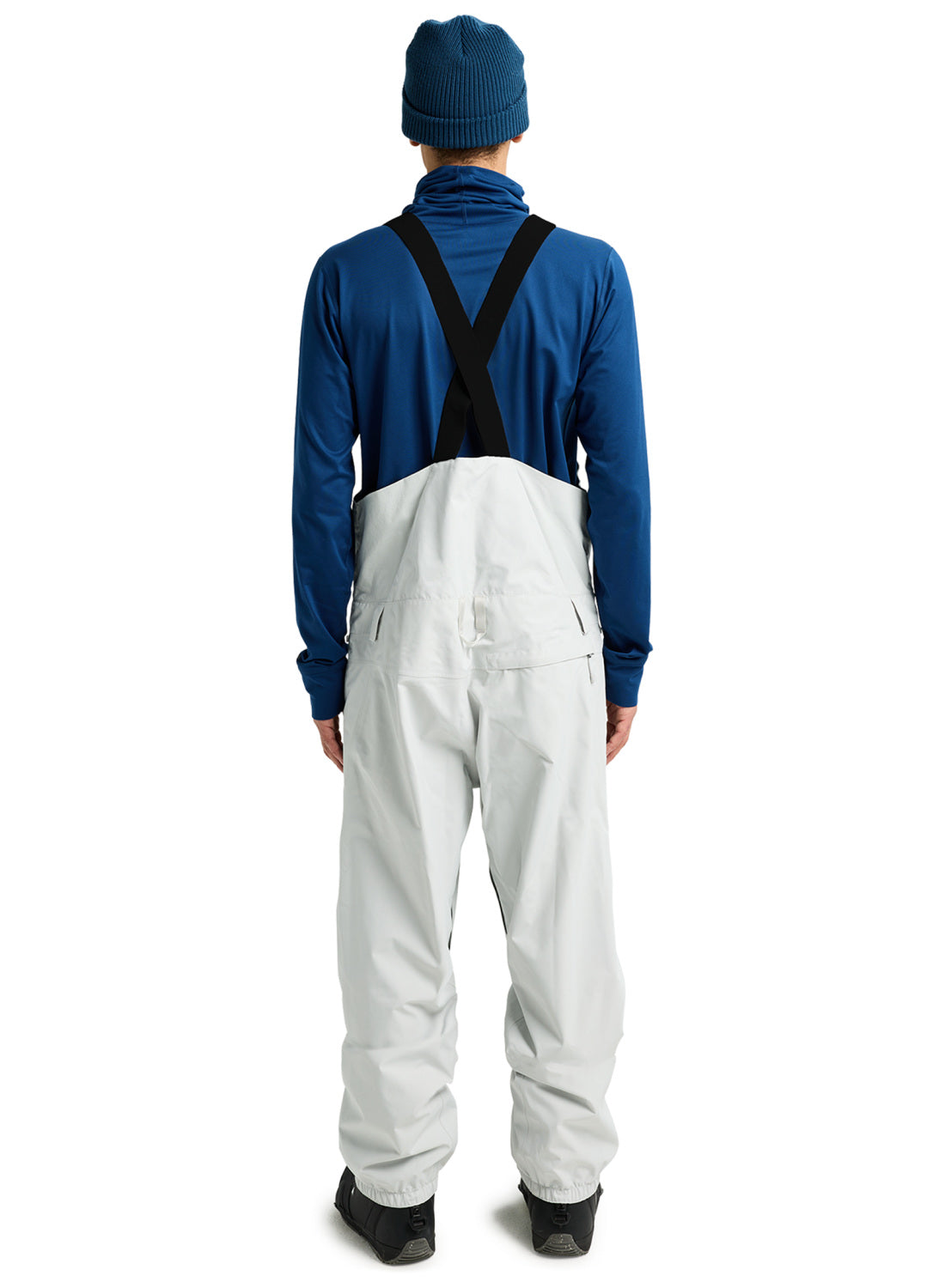 Men's Burton Reserve 2L Relaxed Bib Pants - Gray Cloud - Burton Bibs Outerwear - alternate view 4
