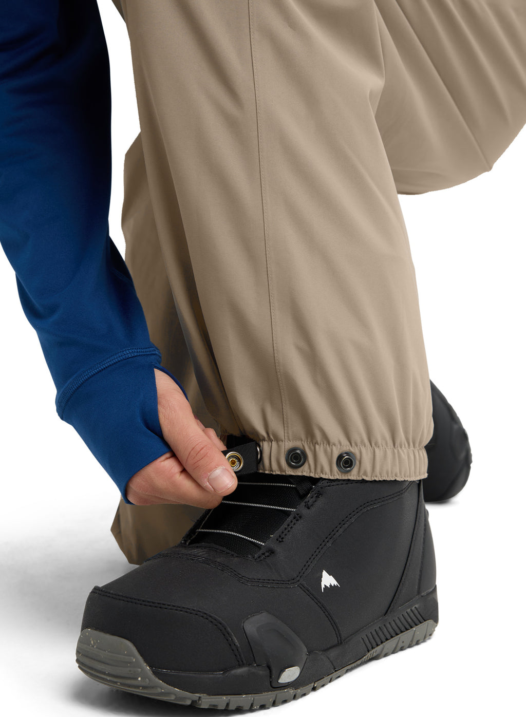 Men's Burton Reserve 2L Relaxed Bib Pants - Summit Taupe/True Black - Burton Bibs Outerwear - alternate view 8