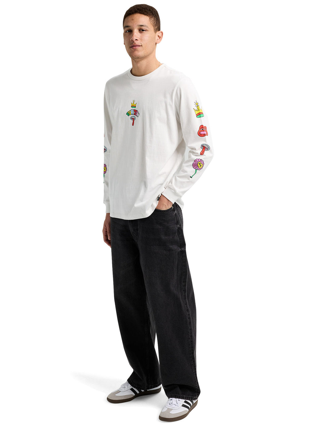 Burton Counterbalance 26 Long Sleeve T-Shirt - Stout White - Ls Tee Apparel