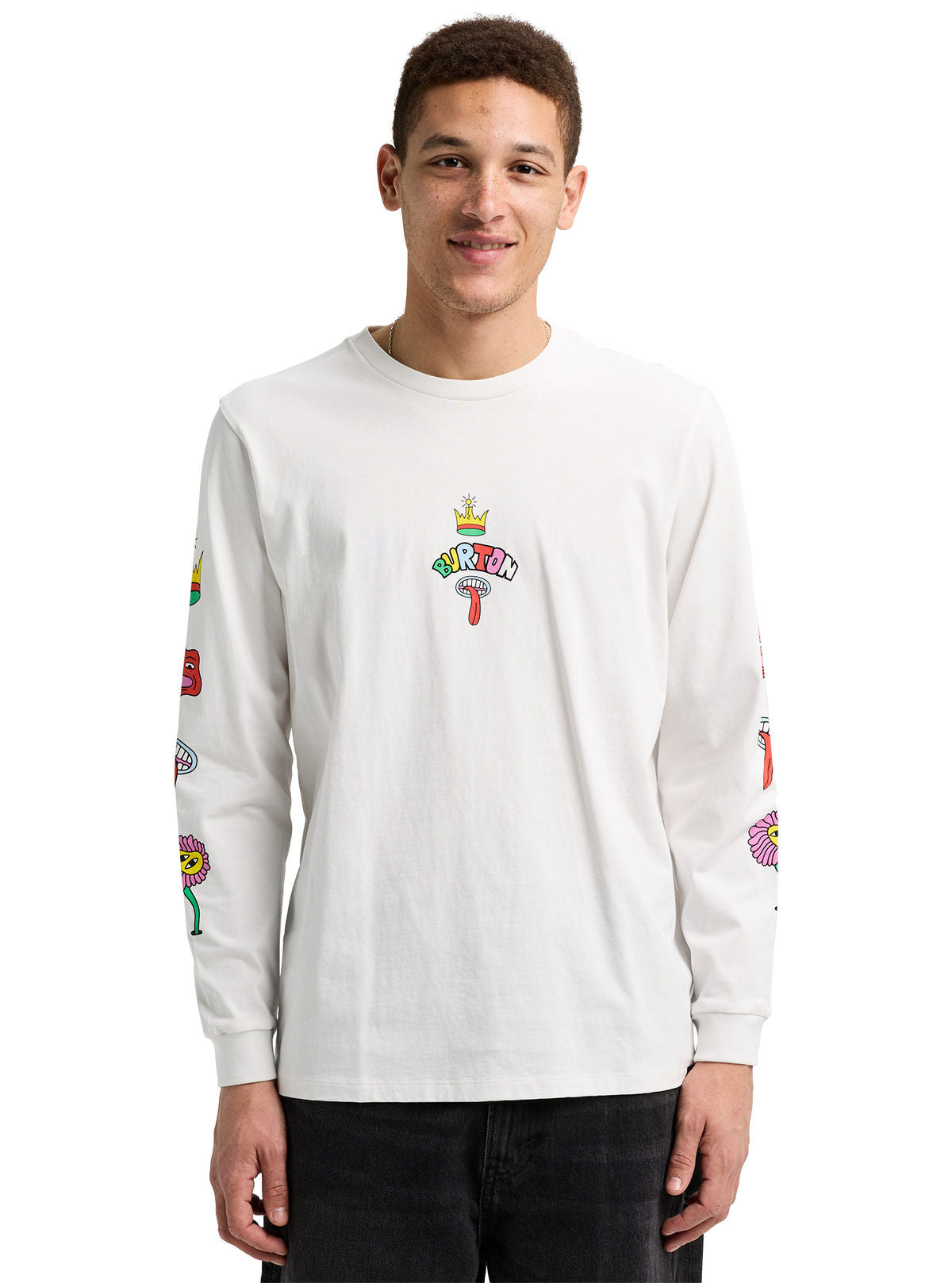 Burton Counterbalance 26 Long Sleeve T-Shirt - Stout White - Ls Tee Apparel