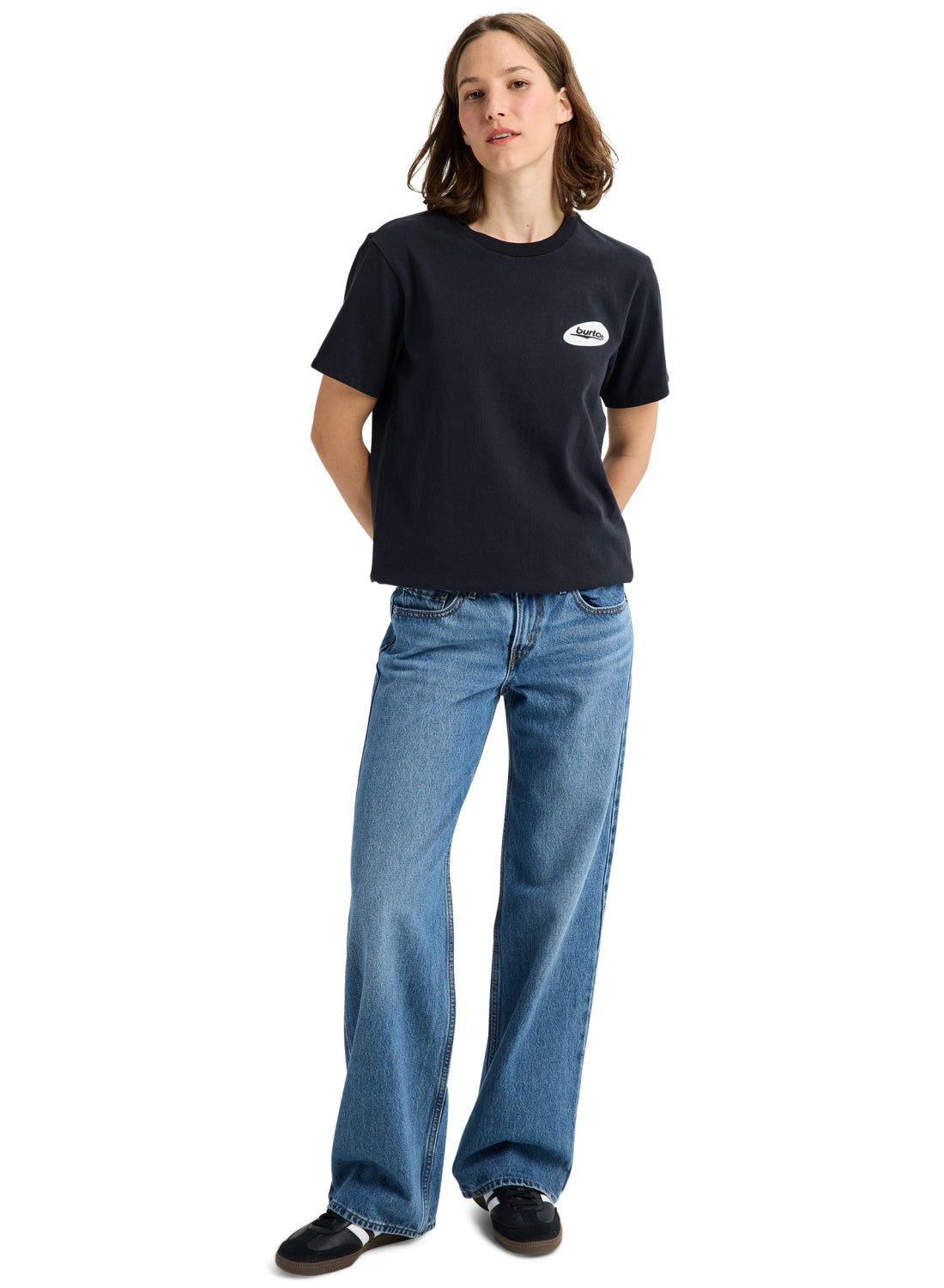 Burton Heavyweight Logo Short Sleeve T-Shirt - True Black - Burton Ss Tee Apparel - alternate view 2