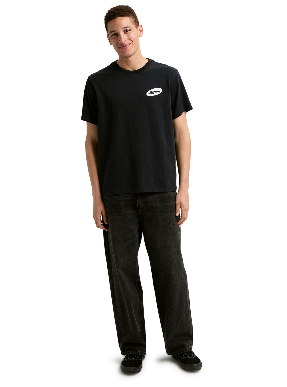 Burton Heavyweight Logo Short Sleeve T-Shirt - True Black - Burton Ss Tee Apparel - alternate view 6