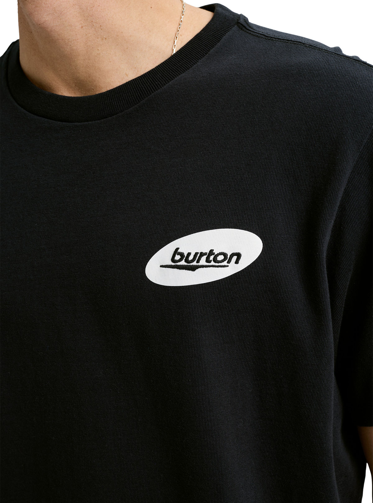 Burton Heavyweight Logo Short Sleeve T-Shirt - True Black - Burton Ss Tee Apparel - alternate view 8