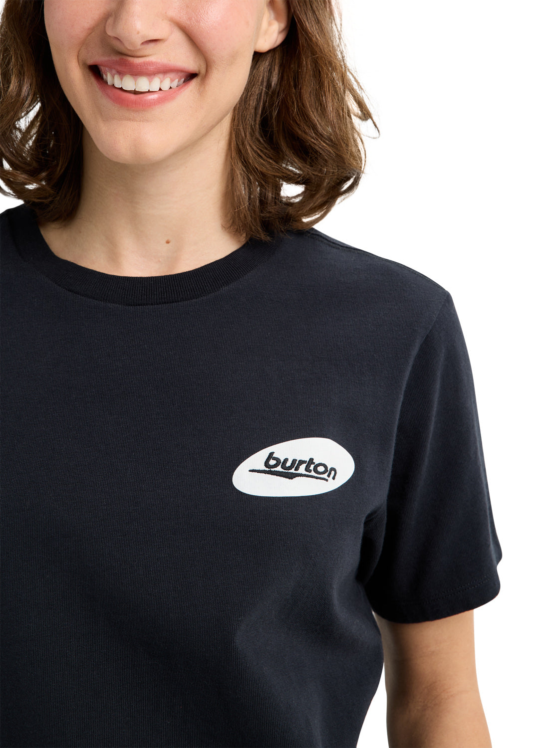 Burton Heavyweight Logo Short Sleeve T-Shirt - True Black - Burton Ss Tee Apparel - alternate view 5