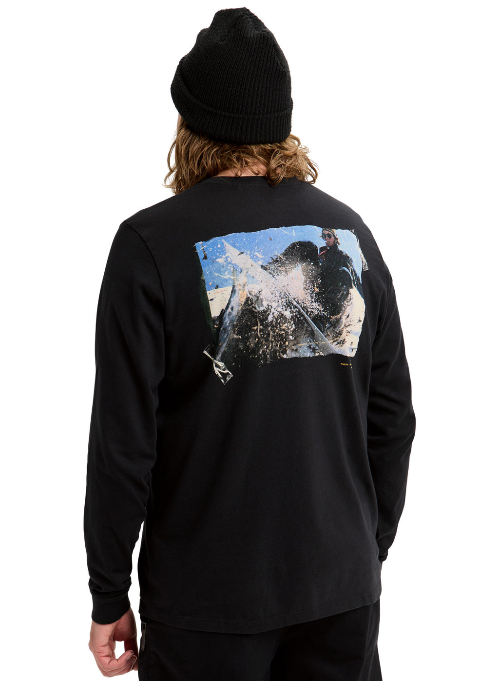 Burton Heavyweight Photo Long Sleeve T-Shirt - True Black - Burton Ls Tee Apparel - alternate view 5