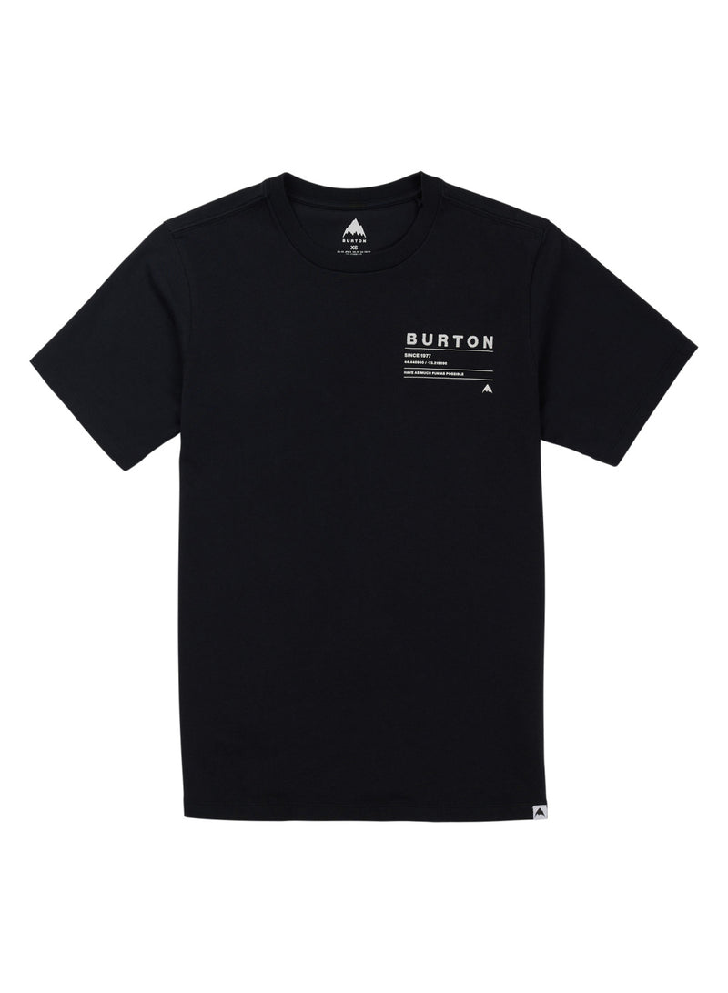 Burton Moretown Short Sleeve T-Shirt - True Black - Burton Ss Tee Apparel