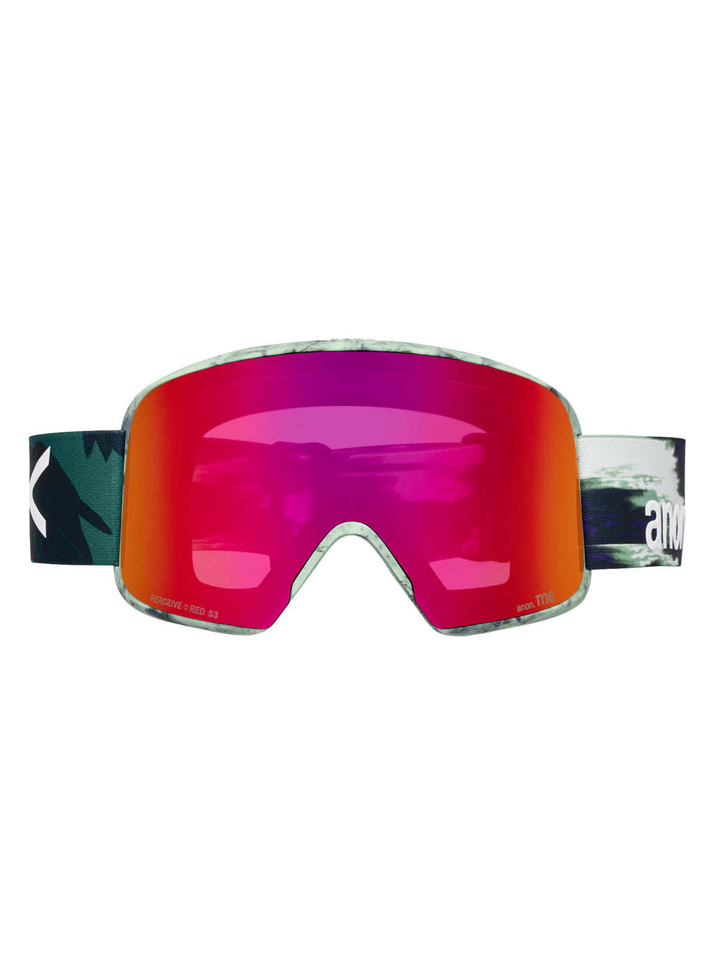 Anon M6 Goggles + Bonus Lens + MFI Face Mask - Family Tree / Perceive Sunny Red - Anon Magnatech Goggle - alternate view 2