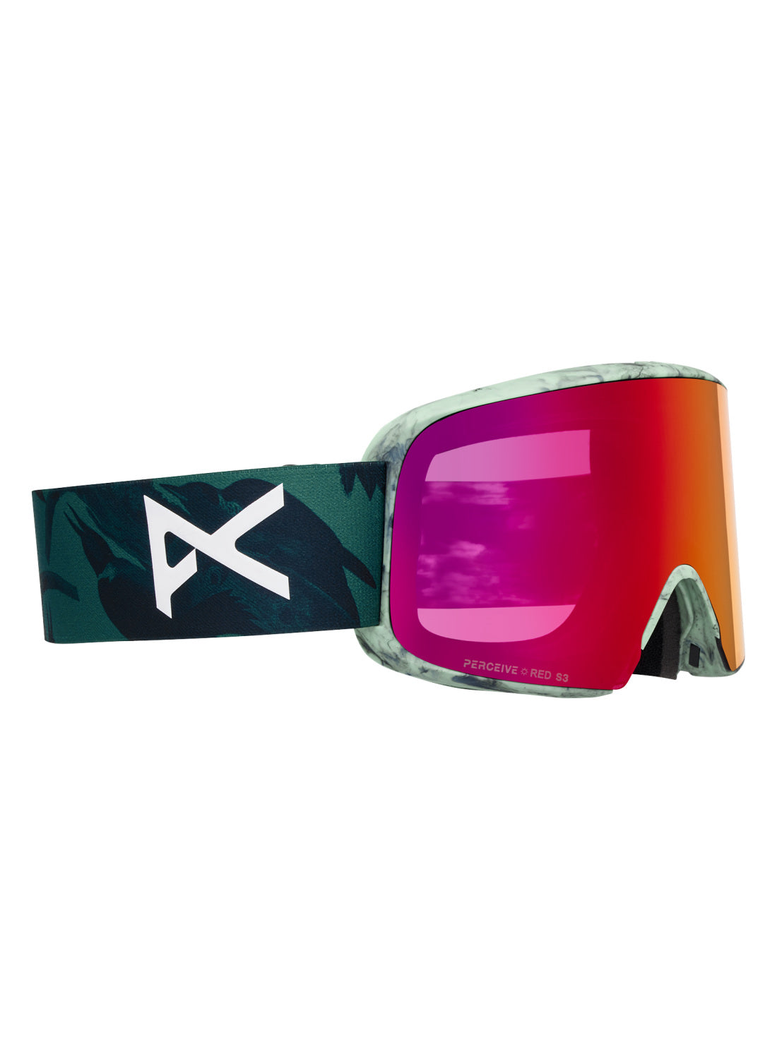 Anon M6 Goggles + Bonus Lens + MFI Face Mask - Family Tree / Perceive Sunny Red - Anon Magnatech Goggle