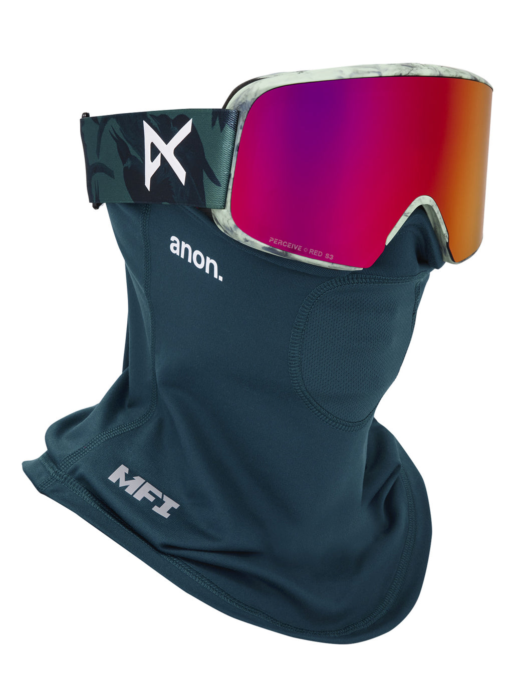 Anon M6 Goggles + Bonus Lens + MFI Face Mask - Family Tree / Perceive Sunny Red - Anon Magnatech Goggle - alternate view 5