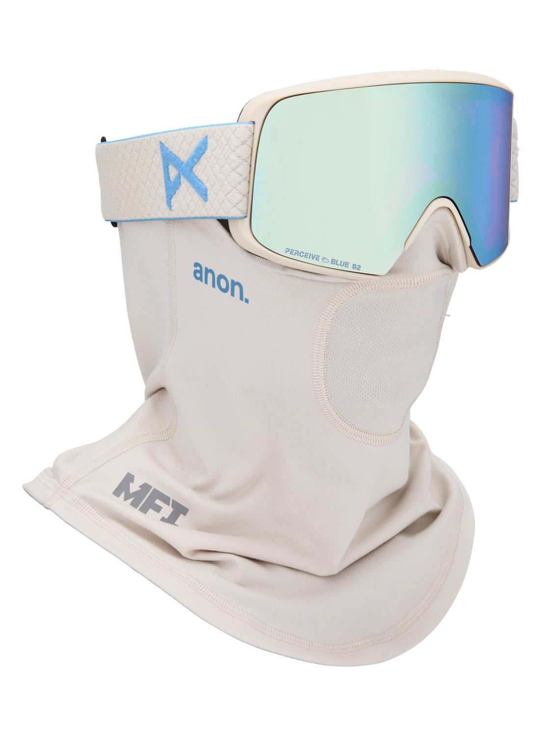 Anon M6S Goggles + Bonus Lens + MFI Face Mask - Oat / Perceive Variable Blue - Anon Magnatech Goggle - alternate view 5