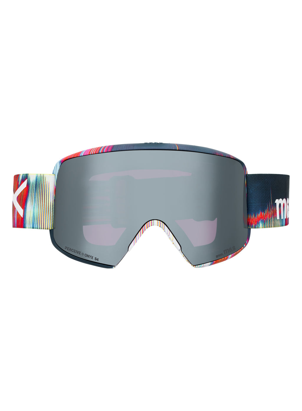 Anon M6S Goggles + Bonus Lens + MFI Face Mask - Glitch Lines / Perceive Sunny Onyx - Anon Magnatech Goggle - alternate view 2