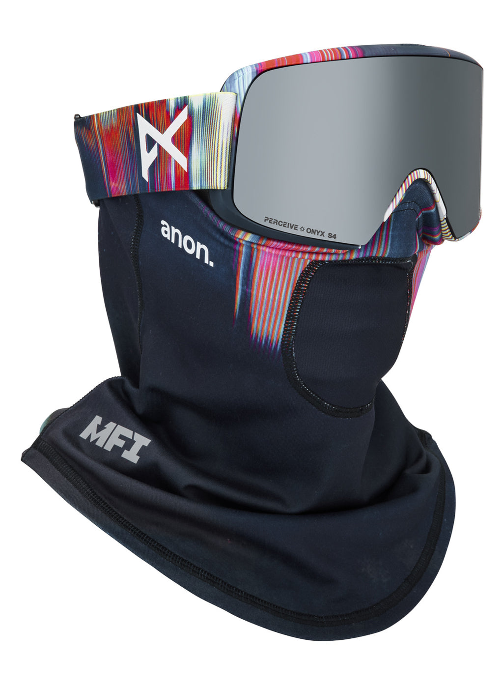 Anon M6S Goggles + Bonus Lens + MFI Face Mask - Glitch Lines / Perceive Sunny Onyx - Anon Magnatech Goggle - alternate view 5