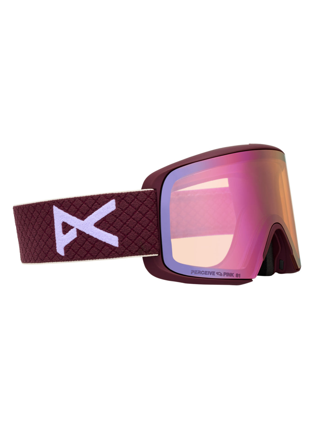Anon M6S Goggles + Bonus Lens + MFI Face Mask - Deep Cherry / Perceive Cloudy Pink - Anon Magnatech Goggle