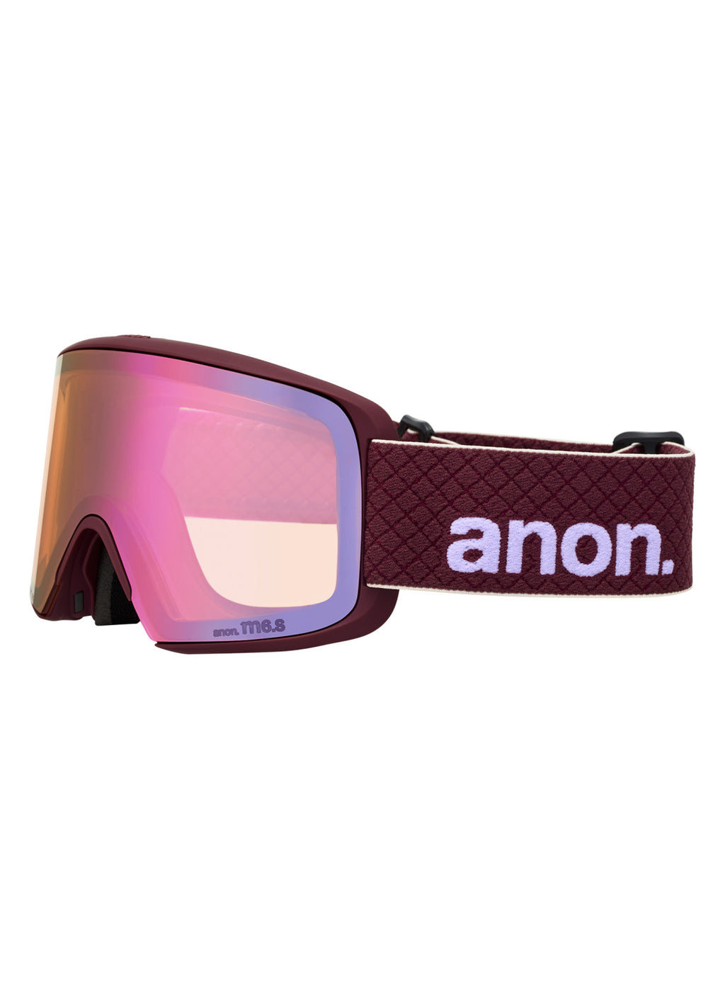 Anon M6S Goggles + Bonus Lens + MFI Face Mask - Deep Cherry / Perceive Cloudy Pink - Anon Magnatech Goggle - alternate view 3