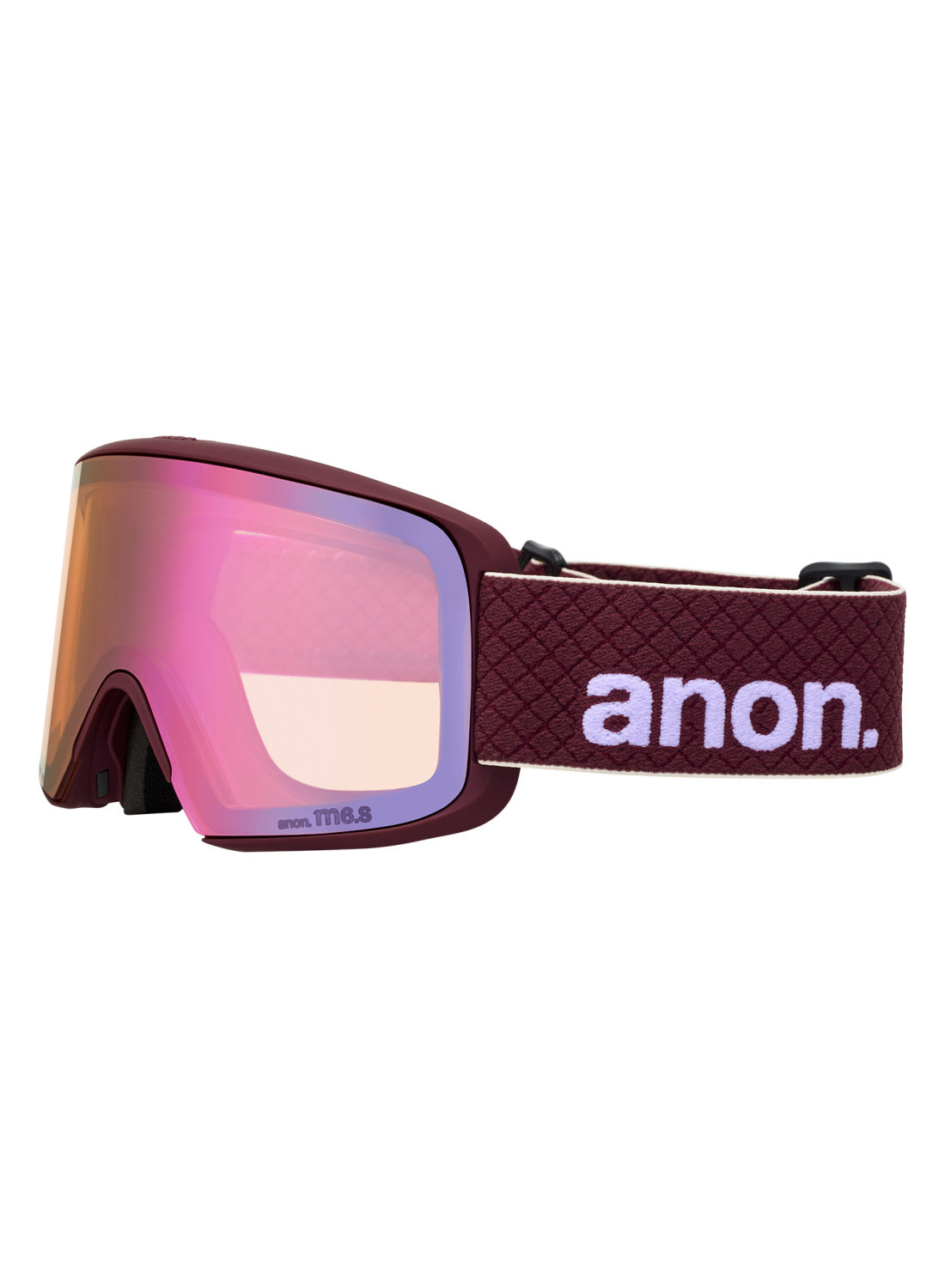 Anon M6S Goggles + Bonus Lens + MFI Face Mask - Deep Cherry / Perceive Cloudy Pink - Anon Magnatech Goggle - alternate view 3