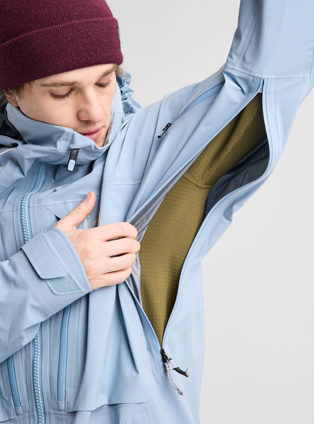 Men's Burton [ak] Hover GORE-TEX C-Knit 3L Stretch Jacket - Airstream Blue - Burton Jacket Outerwear - alternate view 11
