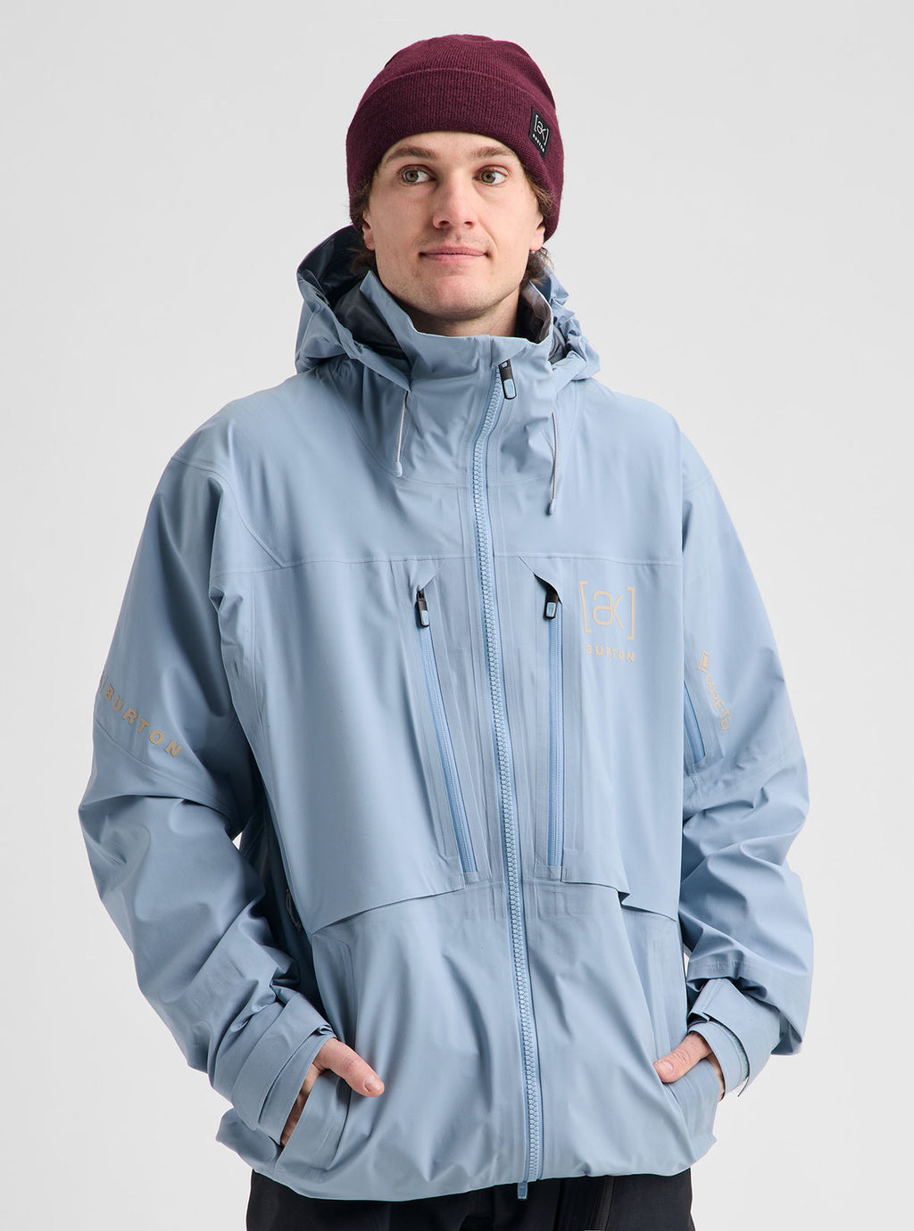 Men's Burton [ak] Hover GORE-TEX C-Knit 3L Stretch Jacket - Airstream Blue - Burton Jacket Outerwear - alternate view 3
