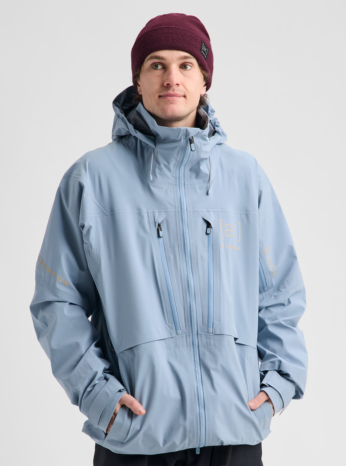 Men's Burton [ak] Hover GORE-TEX C-Knit 3L Stretch Jacket - Airstream Blue - Burton Jacket Outerwear - alternate view 3