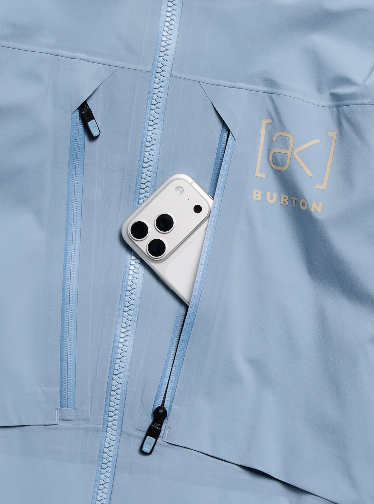 Men's Burton [ak] Hover GORE-TEX C-Knit 3L Stretch Jacket - Airstream Blue - Burton Jacket Outerwear - alternate view 5
