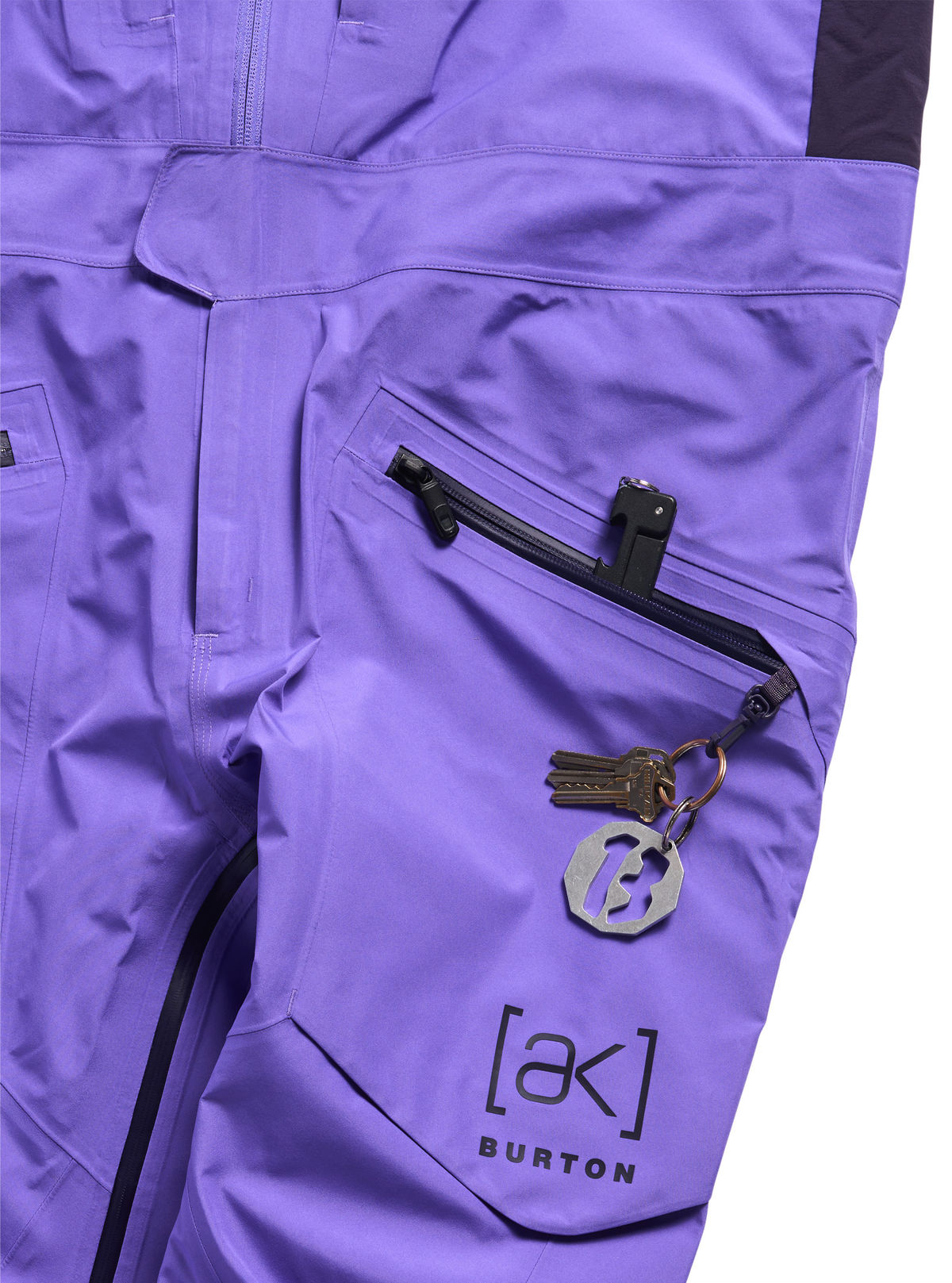 Men's Burton [ak] Freebird GORE-TEX 3L Stretch Bib Pants - Purple Voltage - Burton Bibs Outerwear - alternate view 7