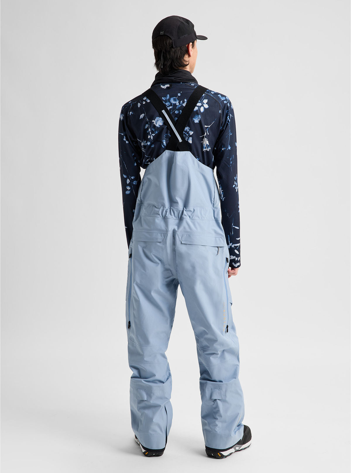 Men's Burton [ak] Freebird GORE-TEX 3L Stretch Bib Pants - Airstream Blue - Burton Bibs Outerwear - alternate view 4