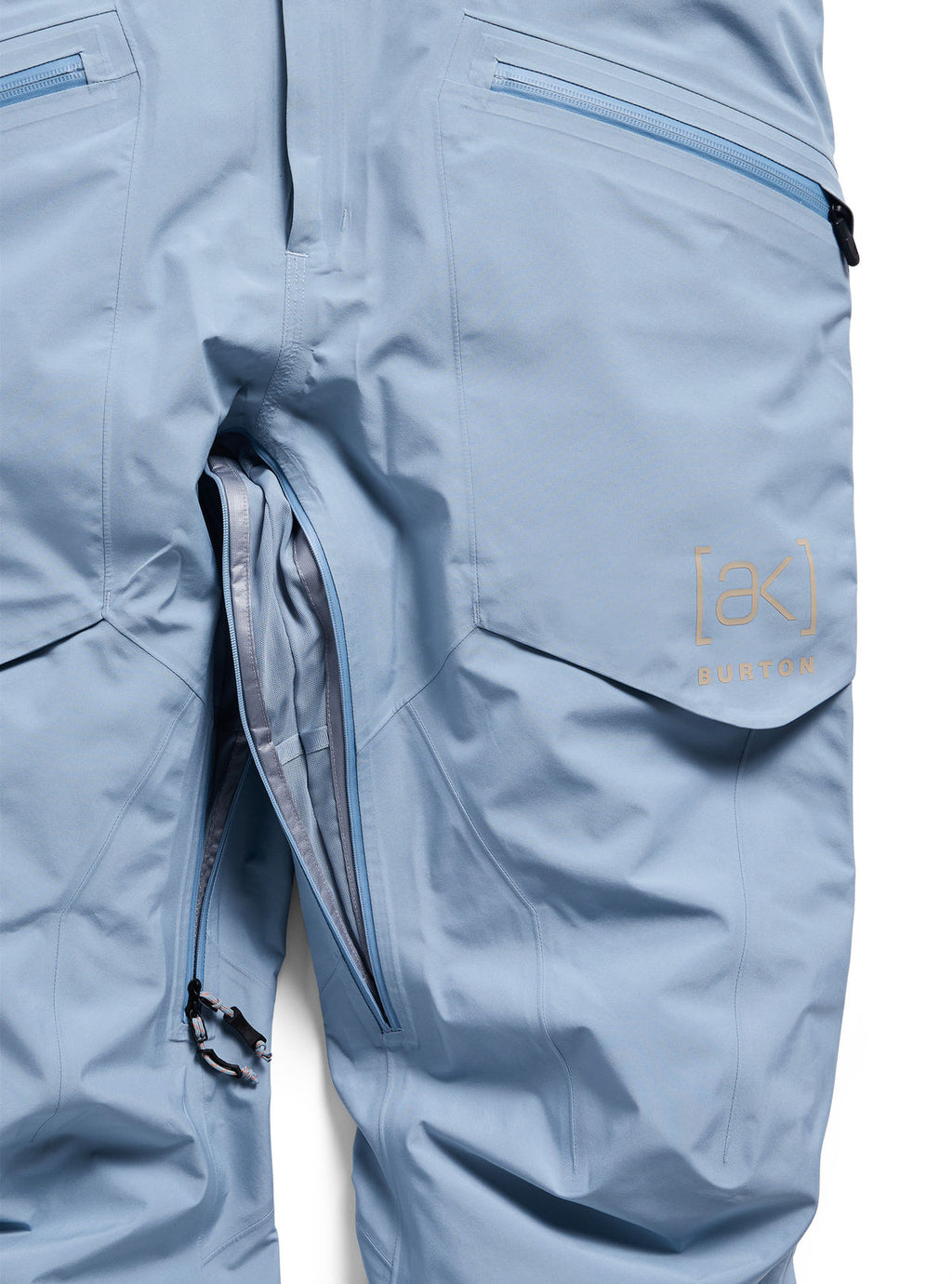 Men's Burton [ak] Freebird GORE-TEX 3L Stretch Bib Pants - Airstream Blue - Burton Bibs Outerwear - alternate view 5