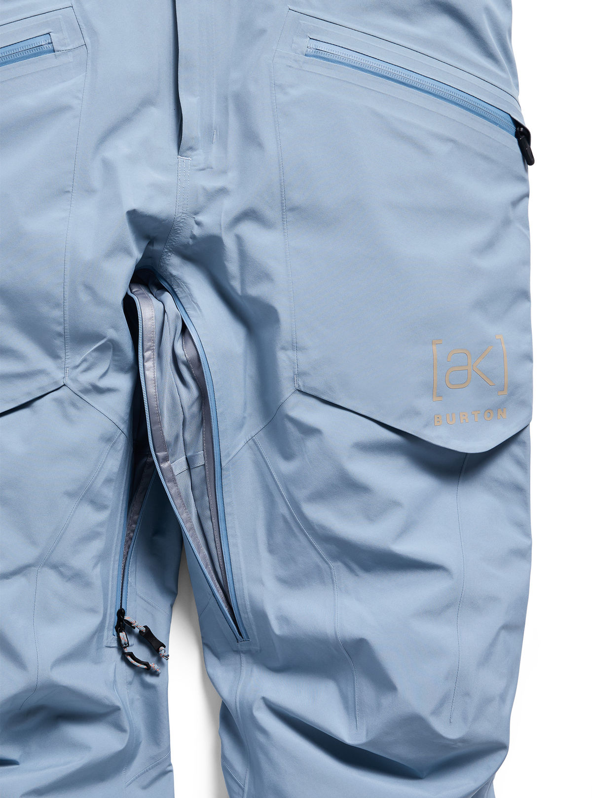 Men's Burton [ak] Freebird GORE-TEX 3L Stretch Bib Pants - Airstream Blue - Burton Bibs Outerwear - alternate view 5