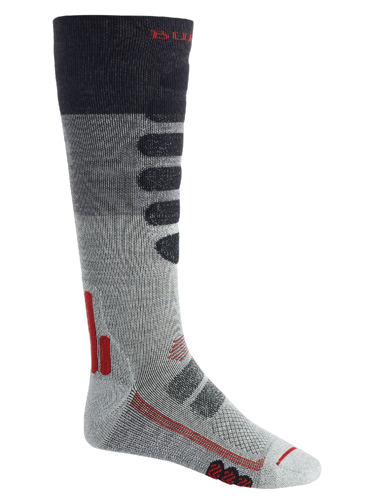 Men's Burton Performance + Lightweight Compression Socks - Gray Heather Block - Burton Knee High