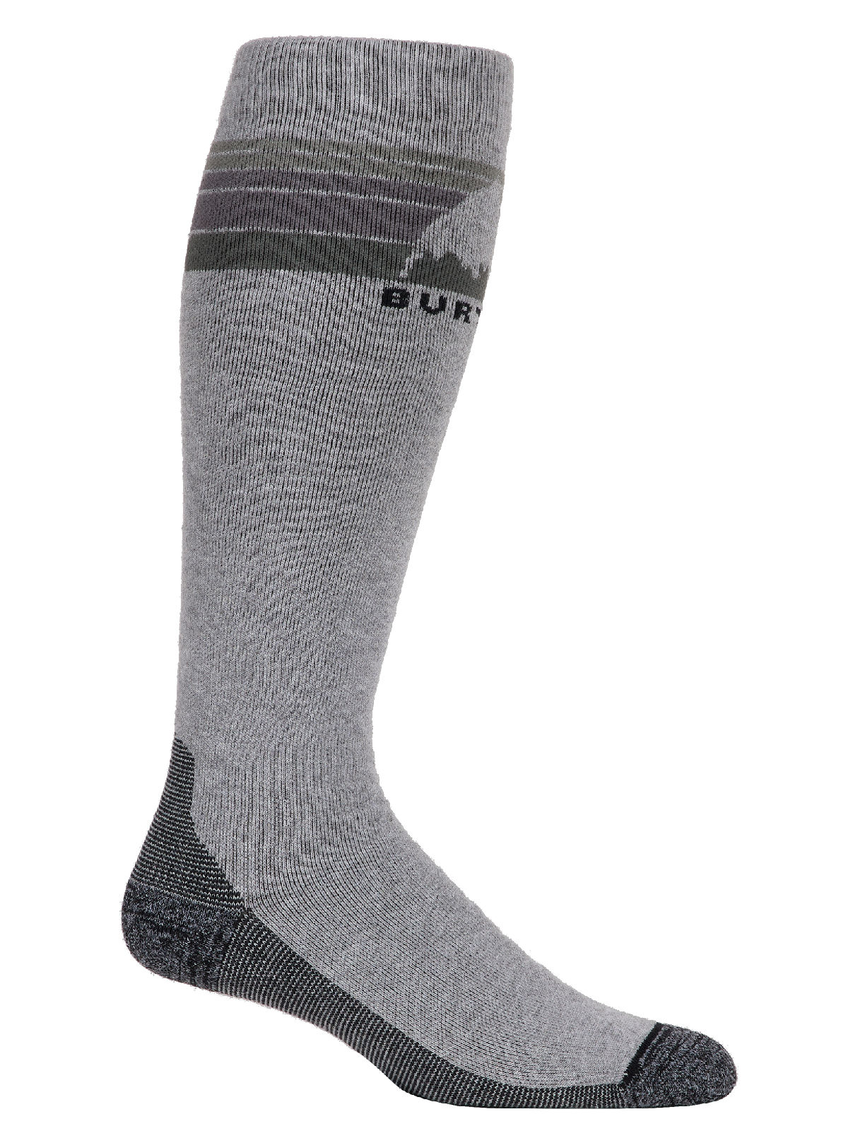 Men's Burton Midweight Emblem Socks - Gray Heather - Burton Knee High