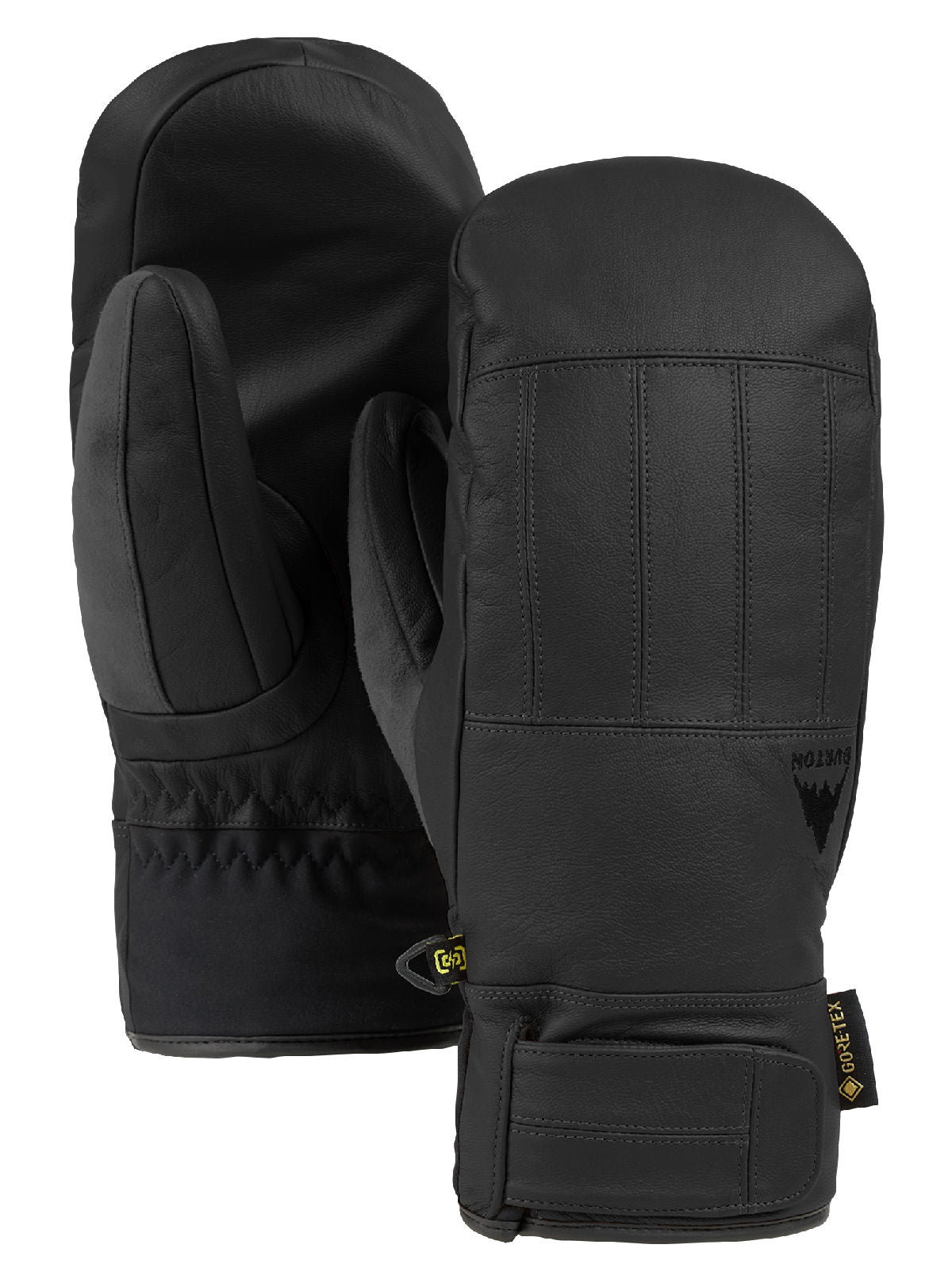 Men's Burton Gondy GORE-TEX Leather Mittens - True Black - Burton Mitts
