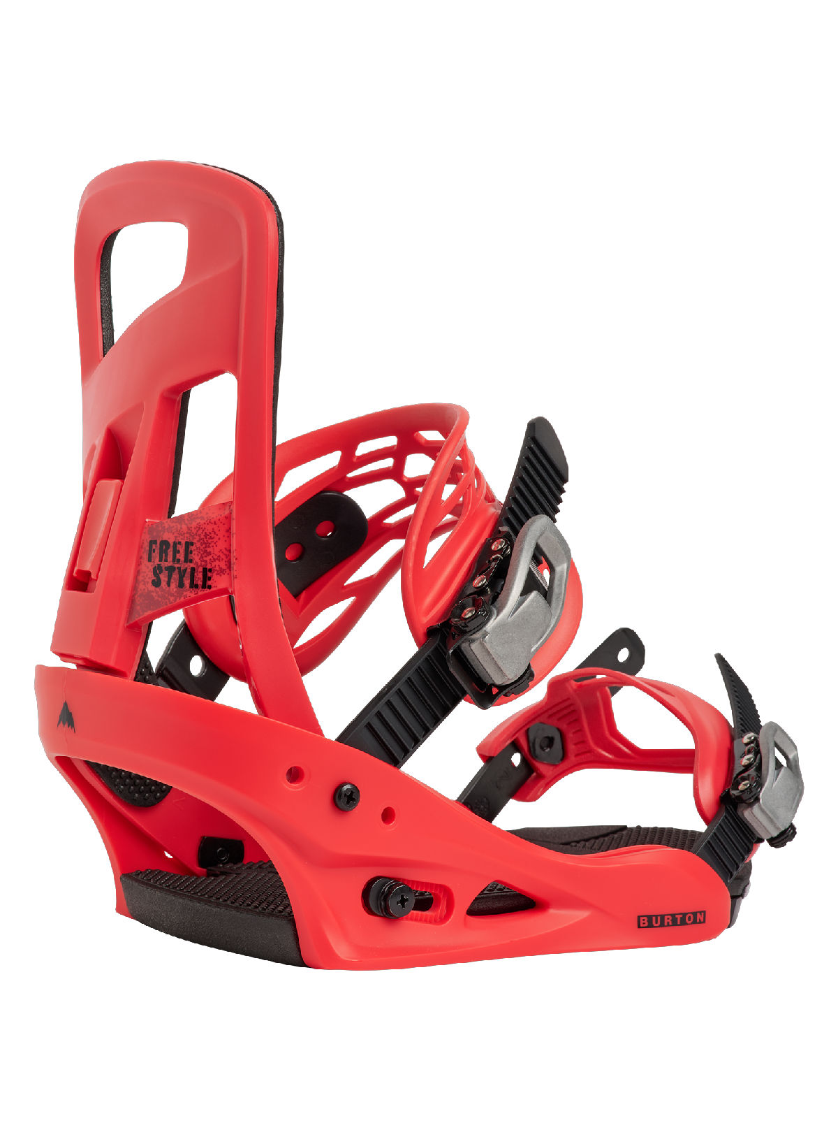 Men's Burton Freestyle Re:Flex Snowboard Bindings - Geranium Red - Burton Bindings Strap