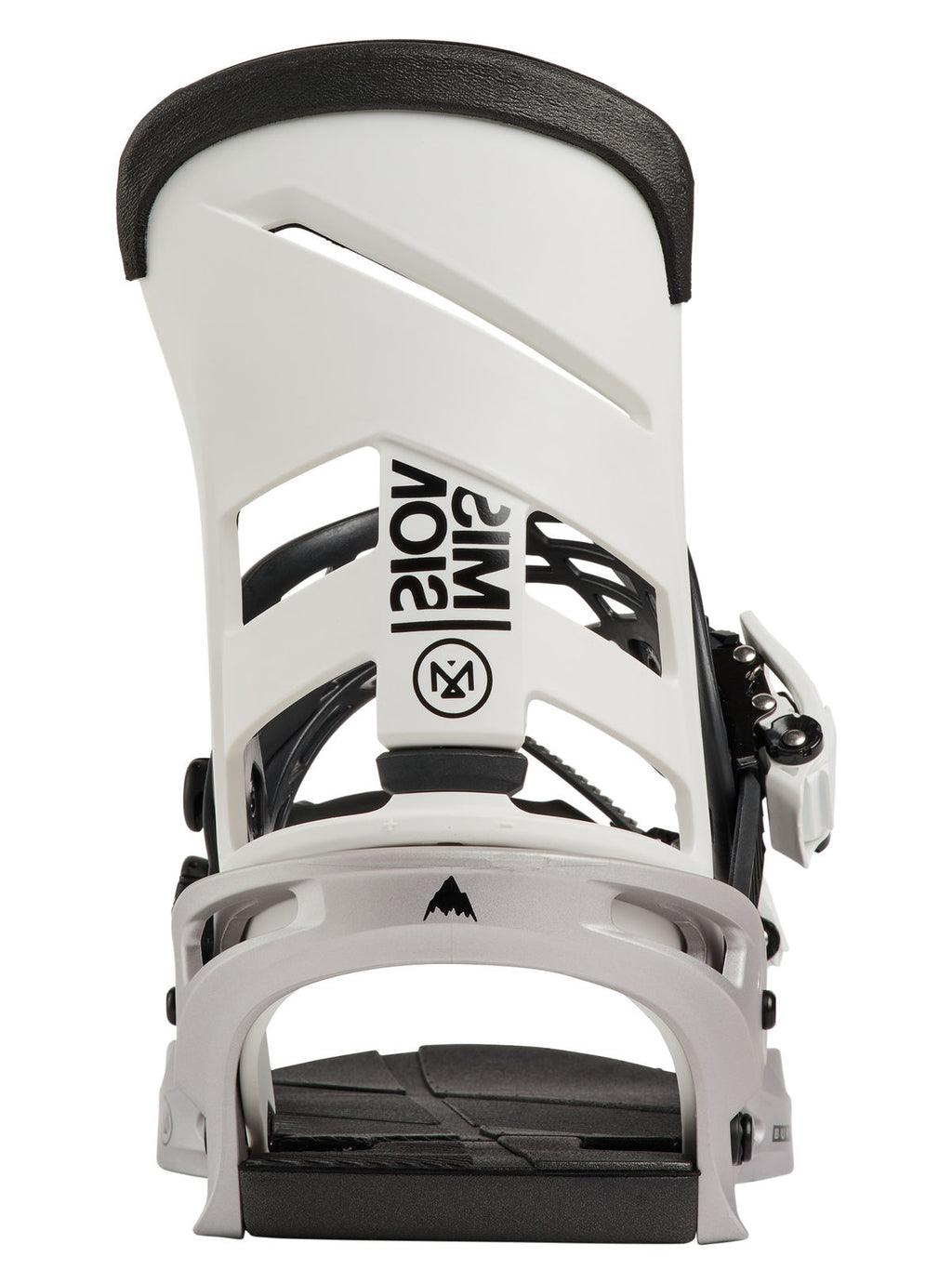 Men's Burton Mission Re:Flex Snowboard Bindings - White/Silver - Burton Bindings Strap - alternate view 3