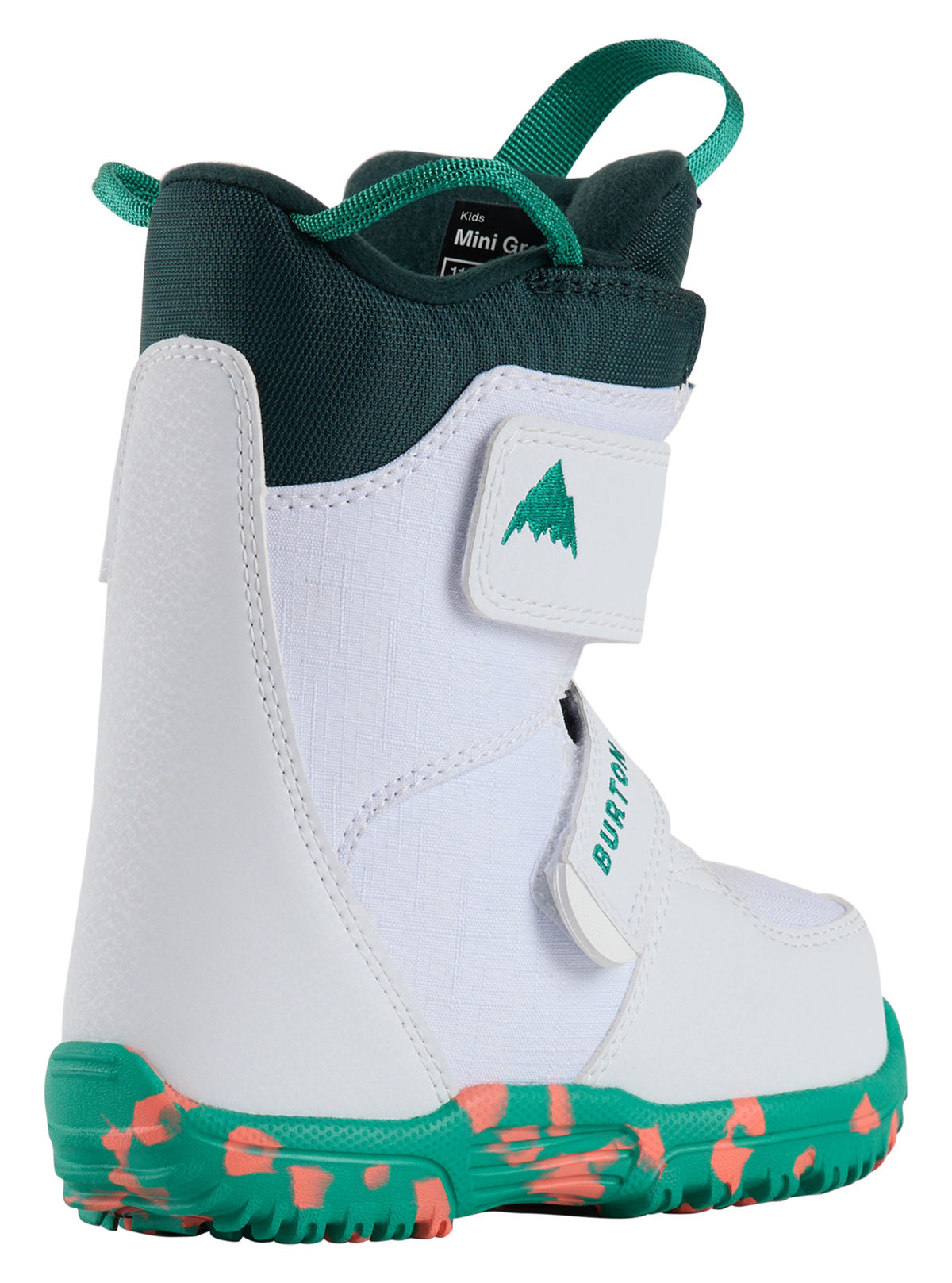 Kids' Burton Mini Grom Snowboard Boots - White - Boots Strap