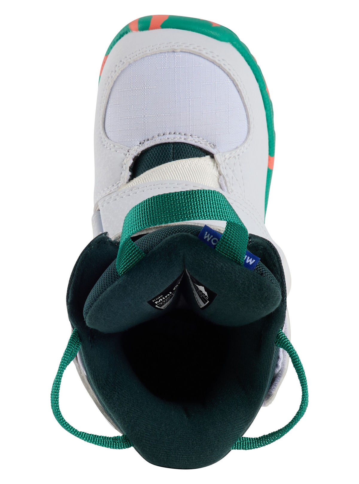 Kids' Burton Mini Grom Snowboard Boots - White - Boots Strap