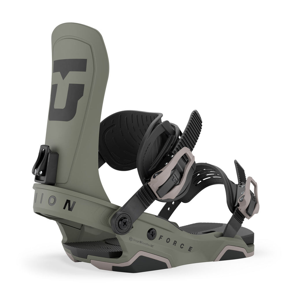 Men's Union Force Team Snowboard Bindings - Tactical Green - Union Bindings Strap