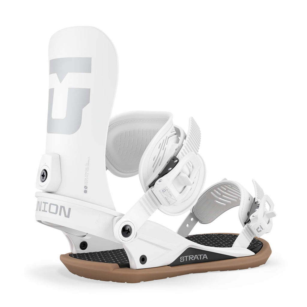 Men's Union Strata Snowboard Bindings - White - Union Bindings Strap