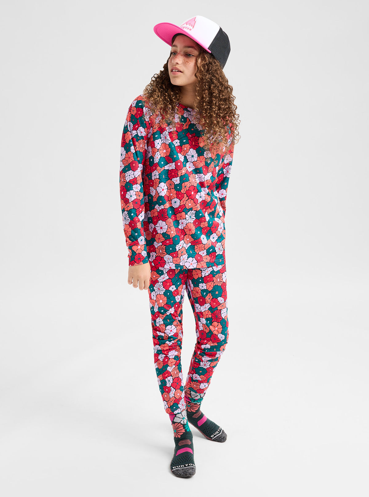 Kids' Burton Lightweight Base Layer Set - Pop Floral - Burton Sets Base - alternate view 3