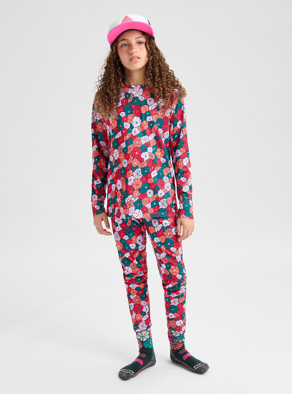 Kids' Burton Lightweight Base Layer Set - Pop Floral - Burton Sets Base - alternate view 4