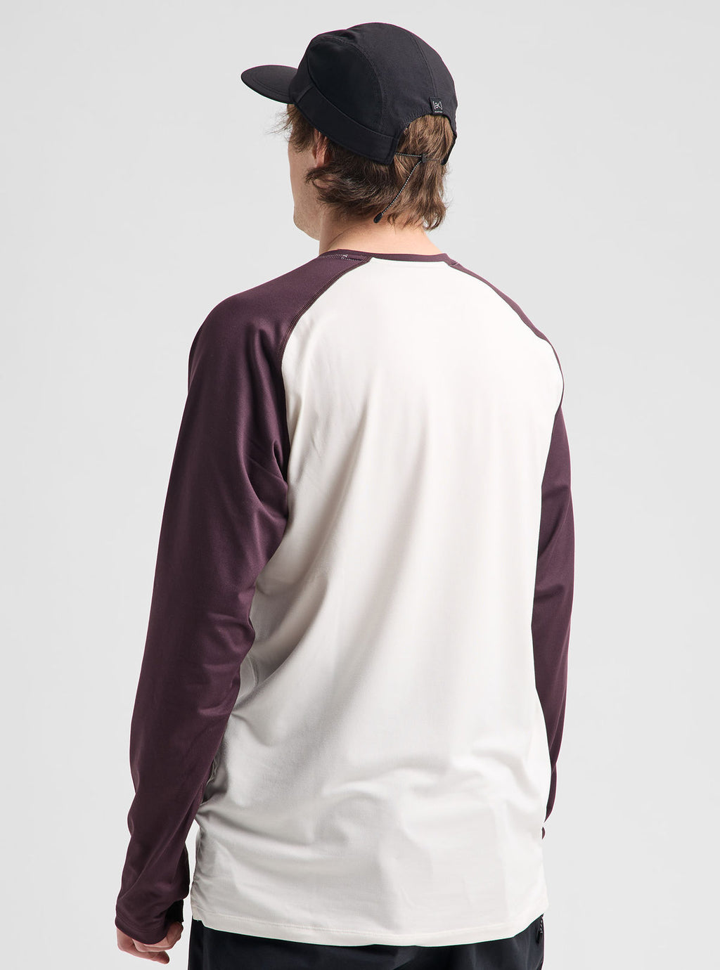 Men's Burton Roadie Base Layer Tech T-Shirt - Stout White/Bear Hug Brown - Burton Crew Neck Base - alternate view 5