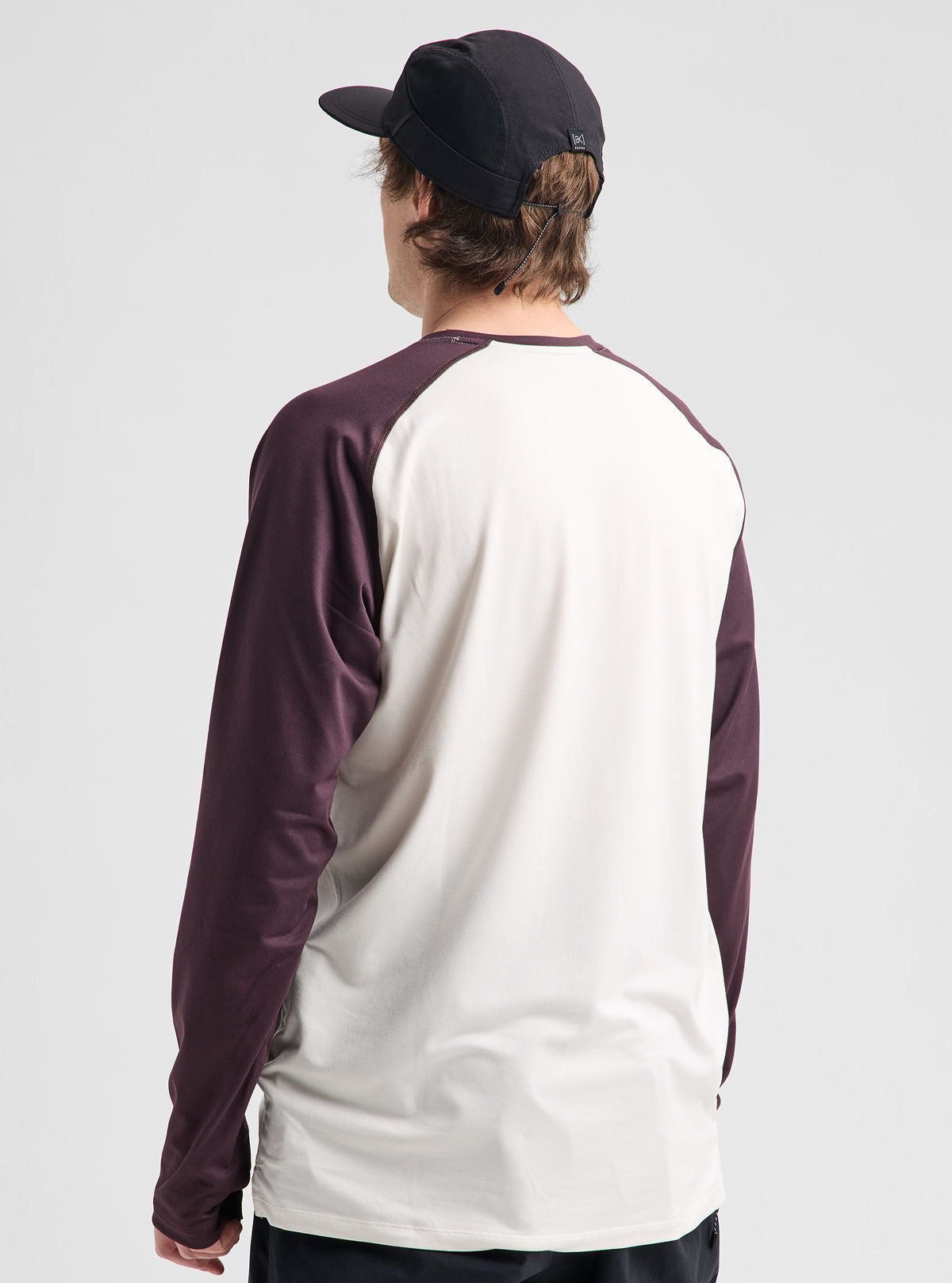 Men's Burton Roadie Base Layer Tech T-Shirt - Stout White/Bear Hug Brown - Burton Crew Neck Base - alternate view 5